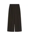 Sportmax Button Wool Trousers In Brown