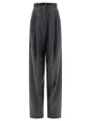 Sportmax Oversized Stretch Wool Trousers Grey
