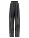 Sportmax Oversized Stretch Wool Trousers Grey