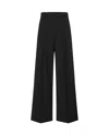 Sportmax Oversized Stretch Wool Trousers In Brown