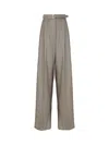 Sportmax Oversized Trousers In Prince Of Wales In Beige
