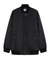 Sportmax Oversized Twill Bomber Jacket In Black