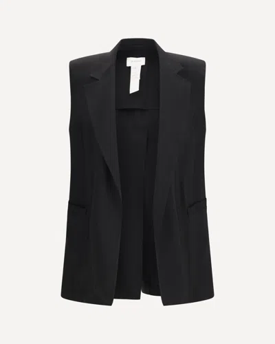 Sportmax Oversized Vest In Washed Viscose In Black