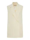 Sportmax Oversized Vest In Washed Viscose In Multi