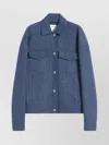 Sportmax Oversized Virgin Wool Jacket Pockets In Blue