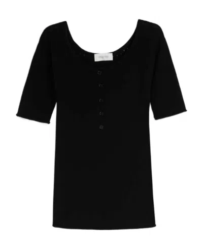 Sportmax Ovest Buttoned Knitted Sweater In Black