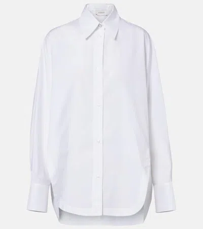 Sportmax Ovest Oversized Cotton Poplin Shirt In White