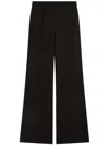 Sportmax Flared Stretch Wool Trousers In Black