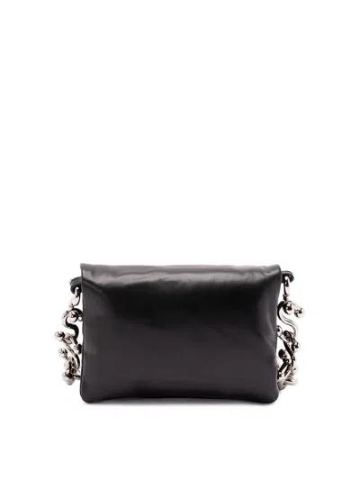 Sportmax Padded Nappa Leather Mini `softy` Bag In Black