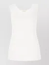 Sportmax Padded Plain Pattern Sleeveless Top In White