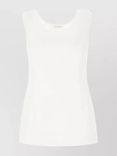 Sportmax Padded Plain Pattern Sleeveless Top In White