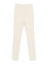 Sportmax Max Mara  Ivory Tailored Belt Loops Trousers In Brown