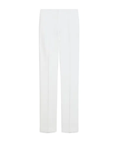 Sportmax Pantalón Ajustado De Algodón In White