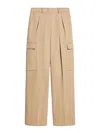 Sportmax Pleated Overalls In Camel