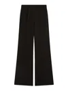 Sportmax Tailored Flare Wool Trousers With French Pockets In Black