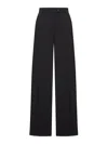 Sportmax Oversized Stretch Wool Pants In Black