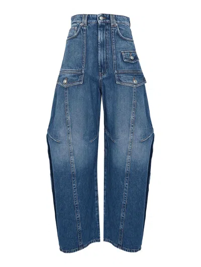 Sportmax Spxviolino Cargo Pants In Denim In Blue