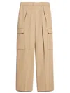 Sportmax Pleated Overalls In Beige