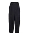 Sportmax Wide-leg Pants In Stretch Wool Gabardine With Tailored Details In Blue