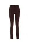 Sportmax Pantalone Skinny Ricetta In Nylon Stretch Cioccolato Donna