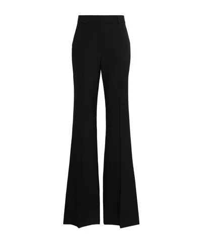 Sportmax Pantalone Slim Flare In Lana In Black