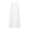 Sportmax White Wide Leg Pant In Black