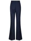 Sportmax Slim Fit Wool & Mohair Blend Flare Trousers In Blue