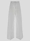 Sportmax High Waist Wide Leg Pants In White