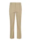 Sportmax Max Mara  Ivory Tailored Belt Loops Trousers In Beige
