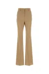 Sportmax Wool Hangar Pant With Flared Leg In Beige O Tan