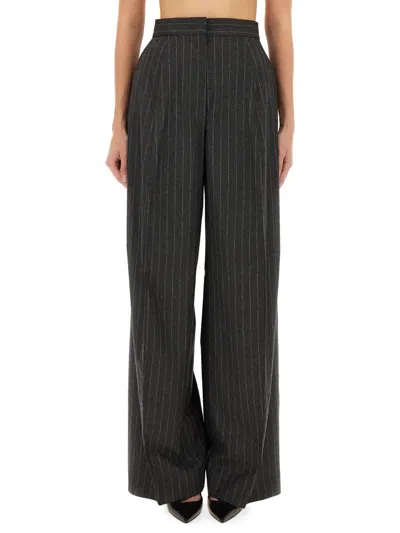 Sportmax Wide Leg Pants In Gray