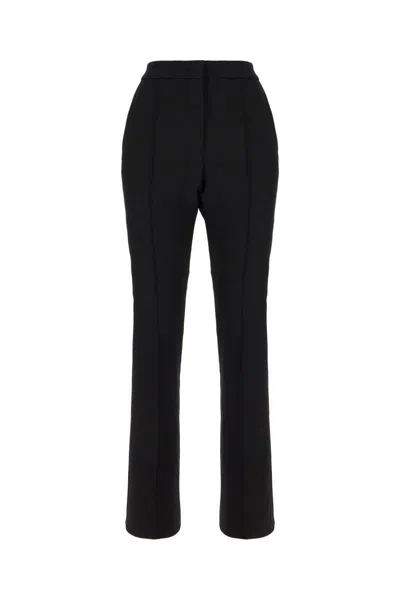 Sportmax High-rise Waist Trousers Seam Detailing In Black