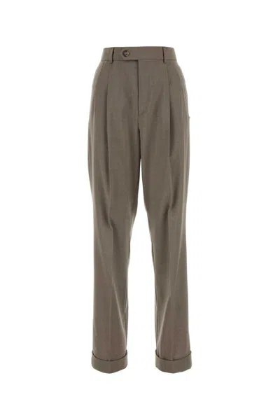 Sportmax Cappuccino Wool Ferito Pant In Brown