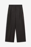 Sportmax Button Wool Trousers In Brown