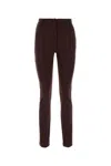 Sportmax Pantalone Skinny Ricetta In Nylon Stretch Cioccolato Donna In Brown