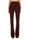 Sportmax Flared Trousers With Pockets And Loops In Red