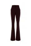 Sportmax Burgundy Stretch Wool Febe Pant In Purple