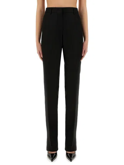 Sportmax Straight Fit Trousers Featuring Pockets In Black