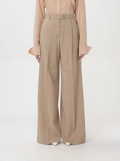 SPORTMAX PANTS SPORTMAX WOMAN COLOR BEIGE,412909022
