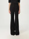 Sportmax Lince Flare Trousers With Customised Double Belt In Black