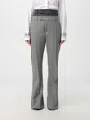 Sportmax Lince Layered Wool Flared Pants In Grau