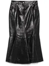 Sportmax Leather Skirt With Pockets And High Waist