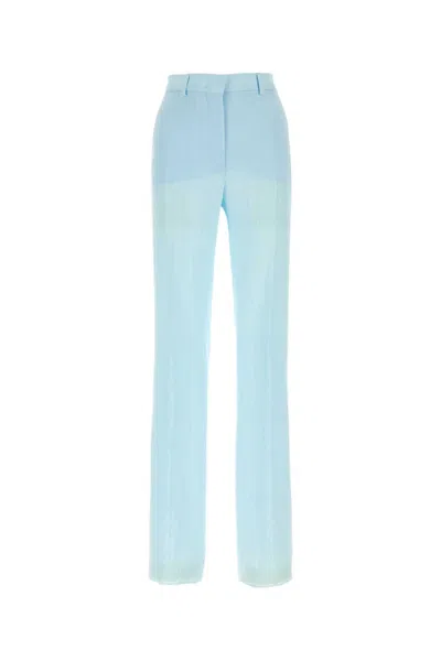 SPORTMAX PASTEL LIGHT-BLUE VISCOSE PERSIA PANT