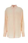 Sportmax Sheer Fabric Collared Shirt With Pleated Back In Pink