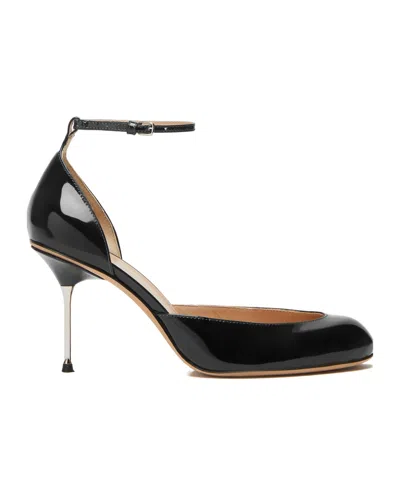 Sportmax Patent Leather Mary Jane High Heels In Black