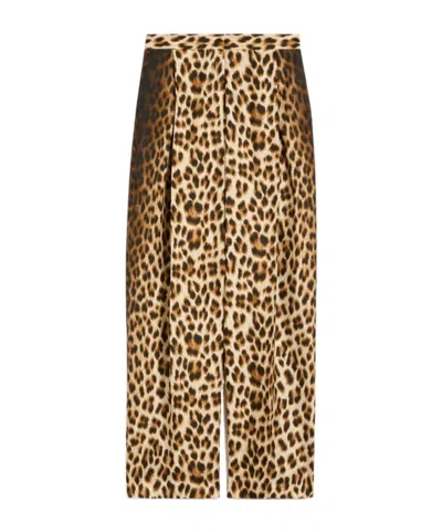 Sportmax Spxoblo Animal-print Trousers In Animal Print