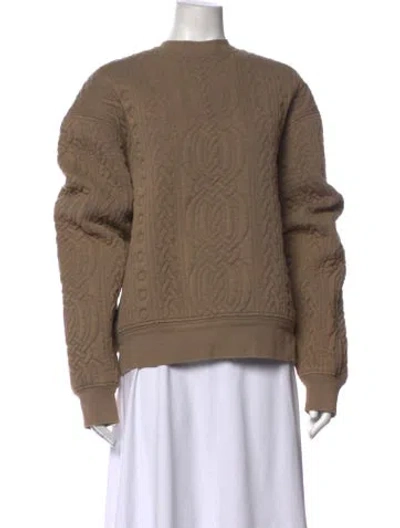 Pre-owned Sportmax Patterned Crew Neck Sweater W/ Tags In Neutrals