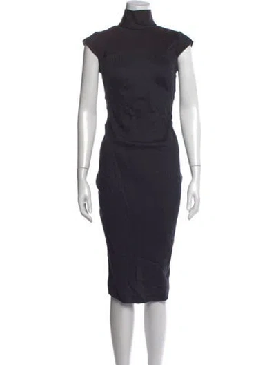 Pre-owned Sportmax Patterned Knee-length Dress In Black
