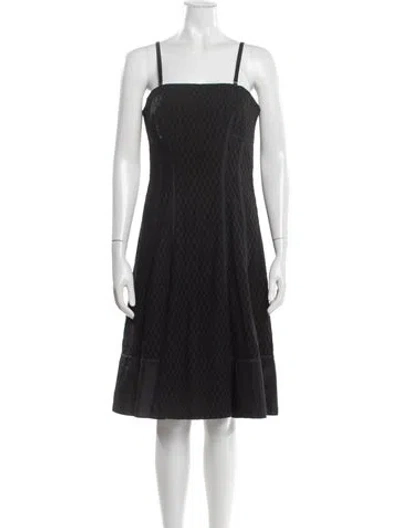 Pre-owned Sportmax Patterned Midi Length Dress In Black