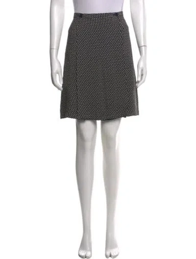 Pre-owned Sportmax Patterned Mini Skirt In Black
